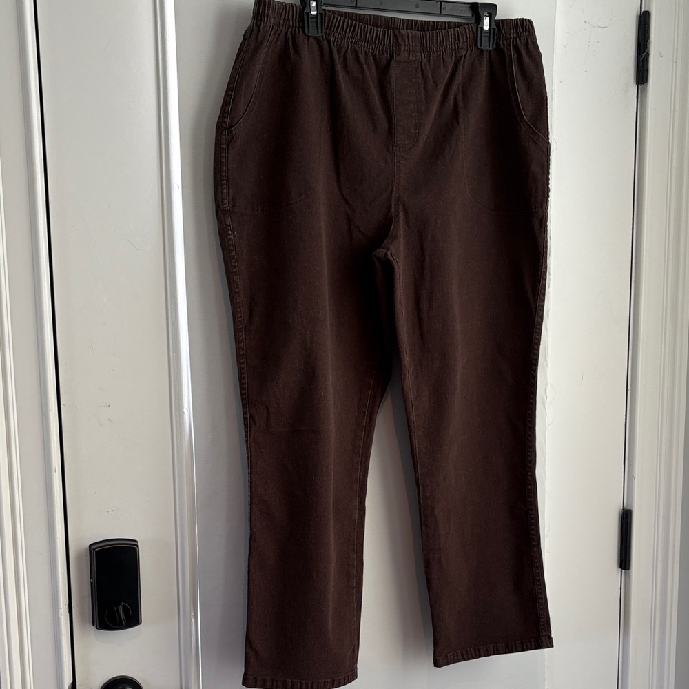 Denim&Co Women's Brown Straight Leg Jeans